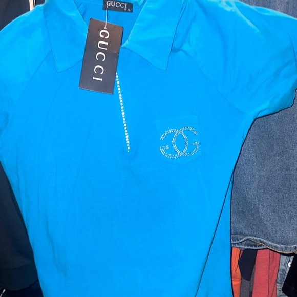 Gucci Blue Polo Shirt